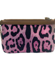 Dolce and Gabbana Leopard Print Denim Chain Shoulder Bag