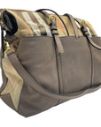 Burberry Mason House Check Canvas And Leather Diaper Tote Bag