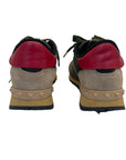 Valentino Multicolor Camo Print Leather and Suede Rockrunner Sneakers Size EU 35