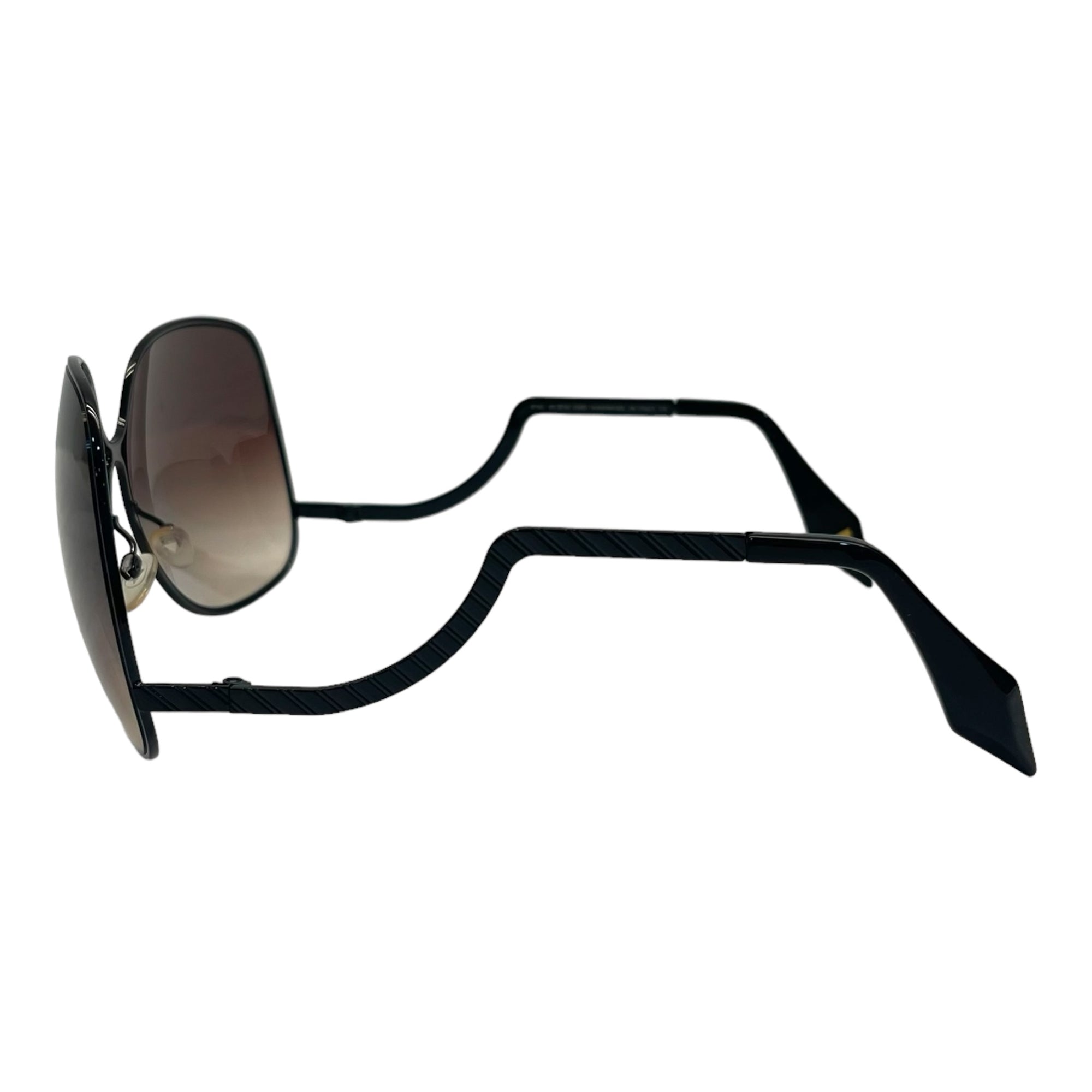 Victoria Beckham Black Metal Frame Sunglasses
