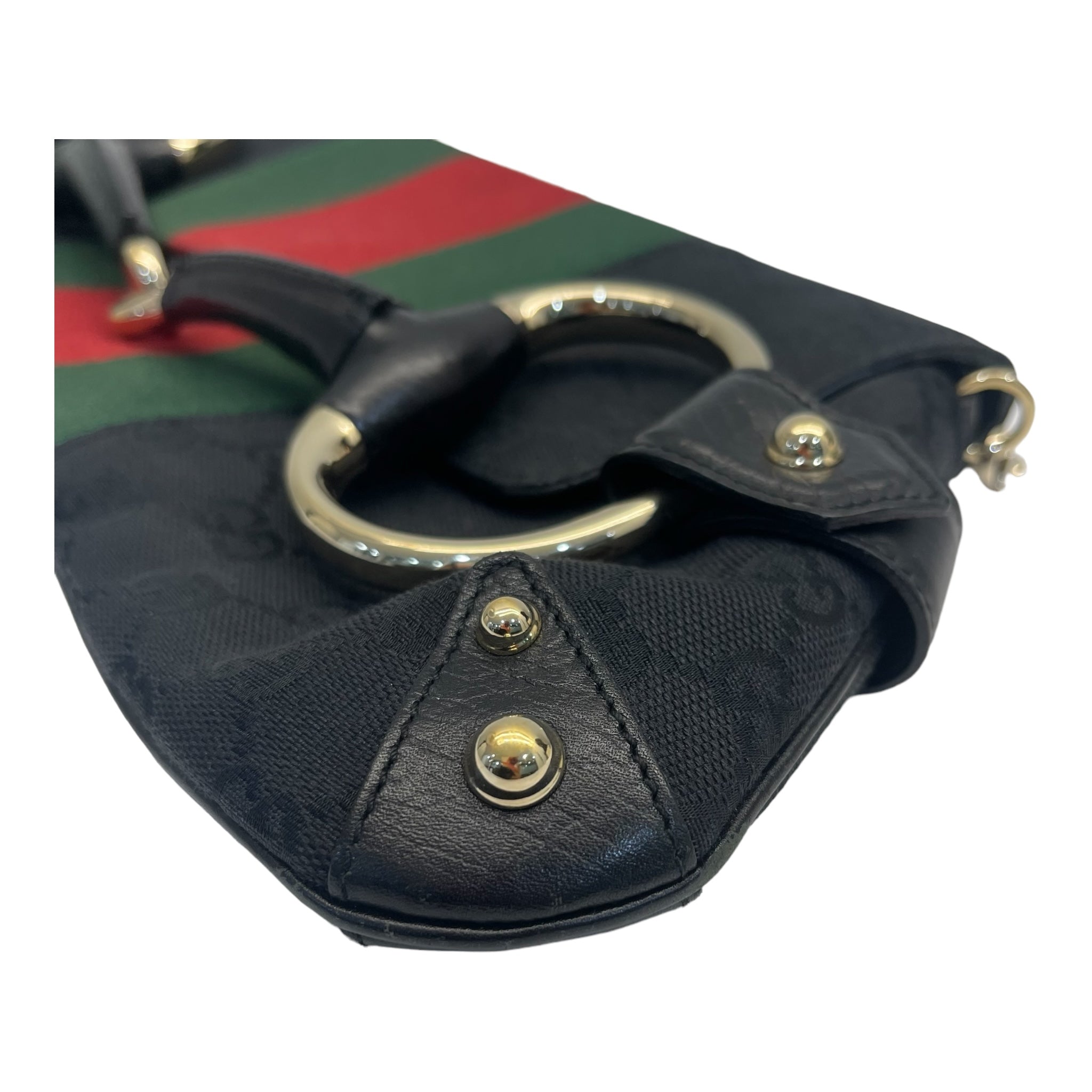 Gucci GG Supreme Canvas Horsebit Chain Handle Bag