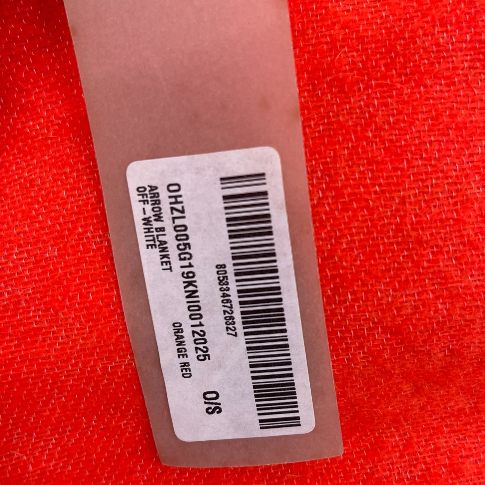 Off-White Mohair Arrow Blanket