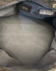 Fendi Tobacco/Purple Zucca Canvas and Suede Medium Chef De Jour Bag
