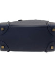 Celine Micro Luggage in Dark Blue Leather