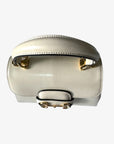 Gucci Horsebit 1955 Mini Top Handle Bag in White Leather