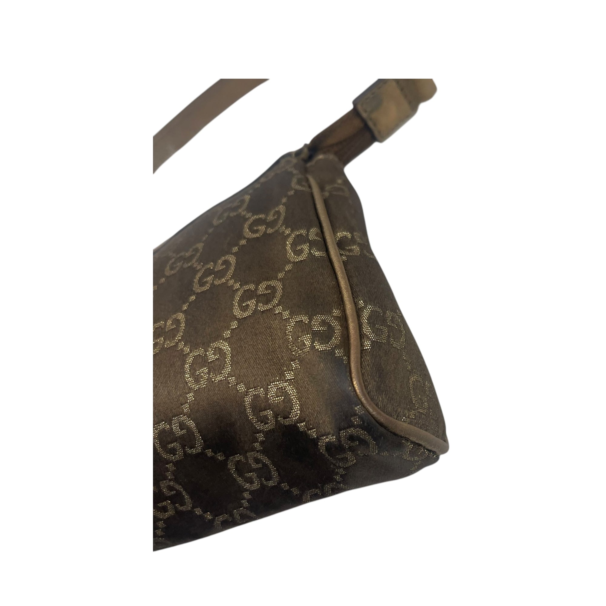 Gucci Bronze Guccissima Pochette Clutch Bag