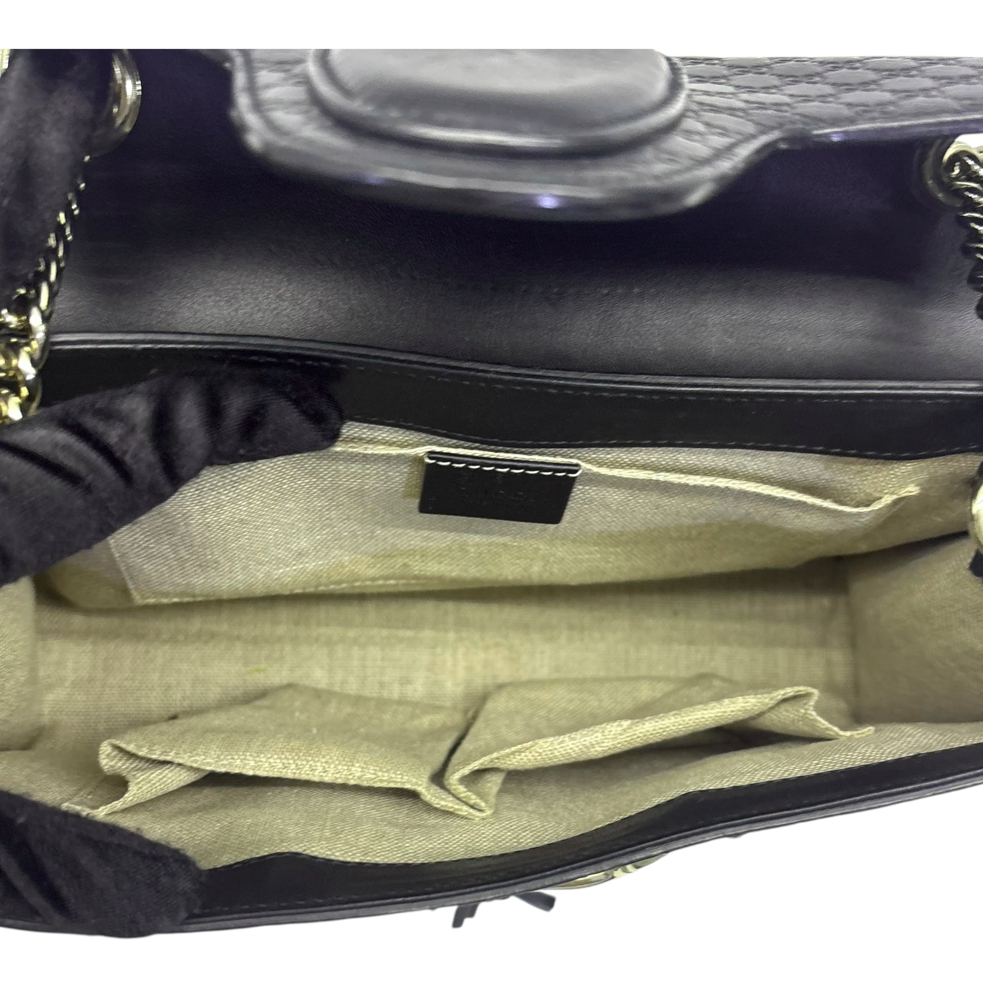 Gucci Emily Black Guccissima Leather Shoulder Bag