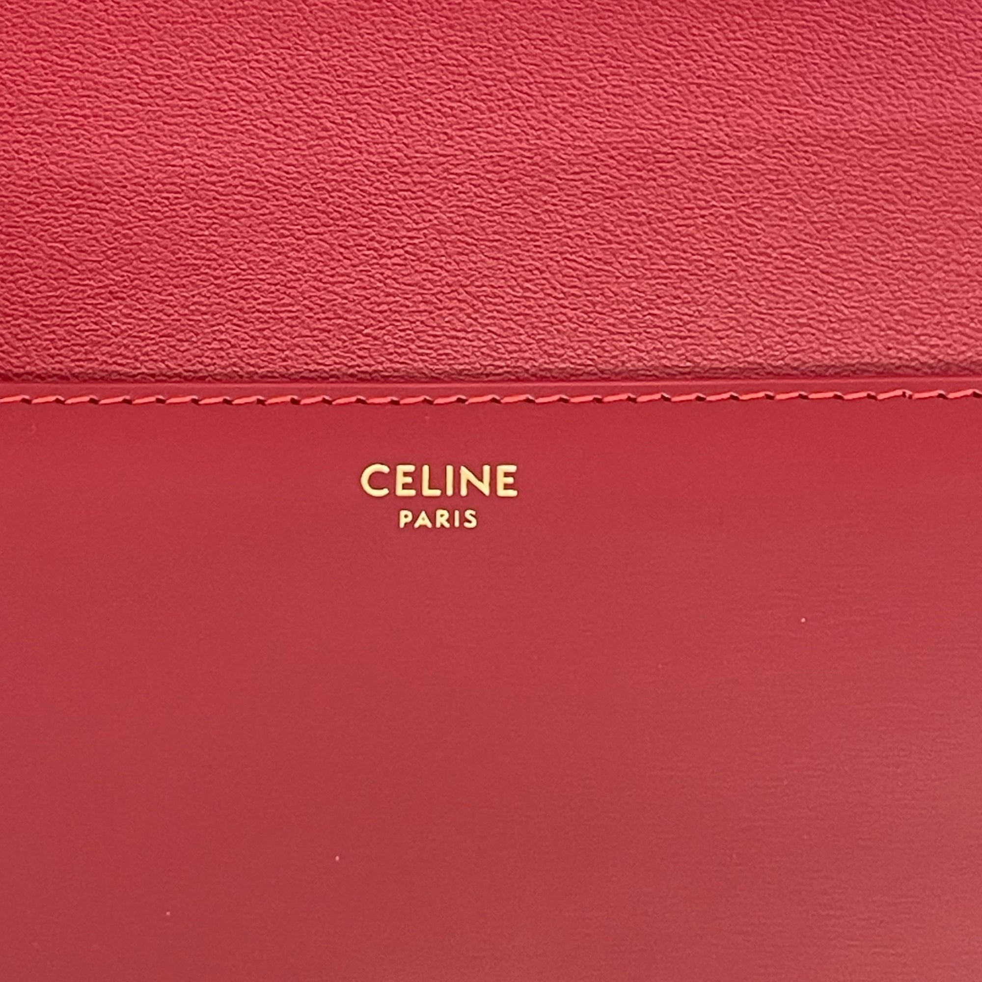 Celine Red Calfskin Leather Crossbody Bag