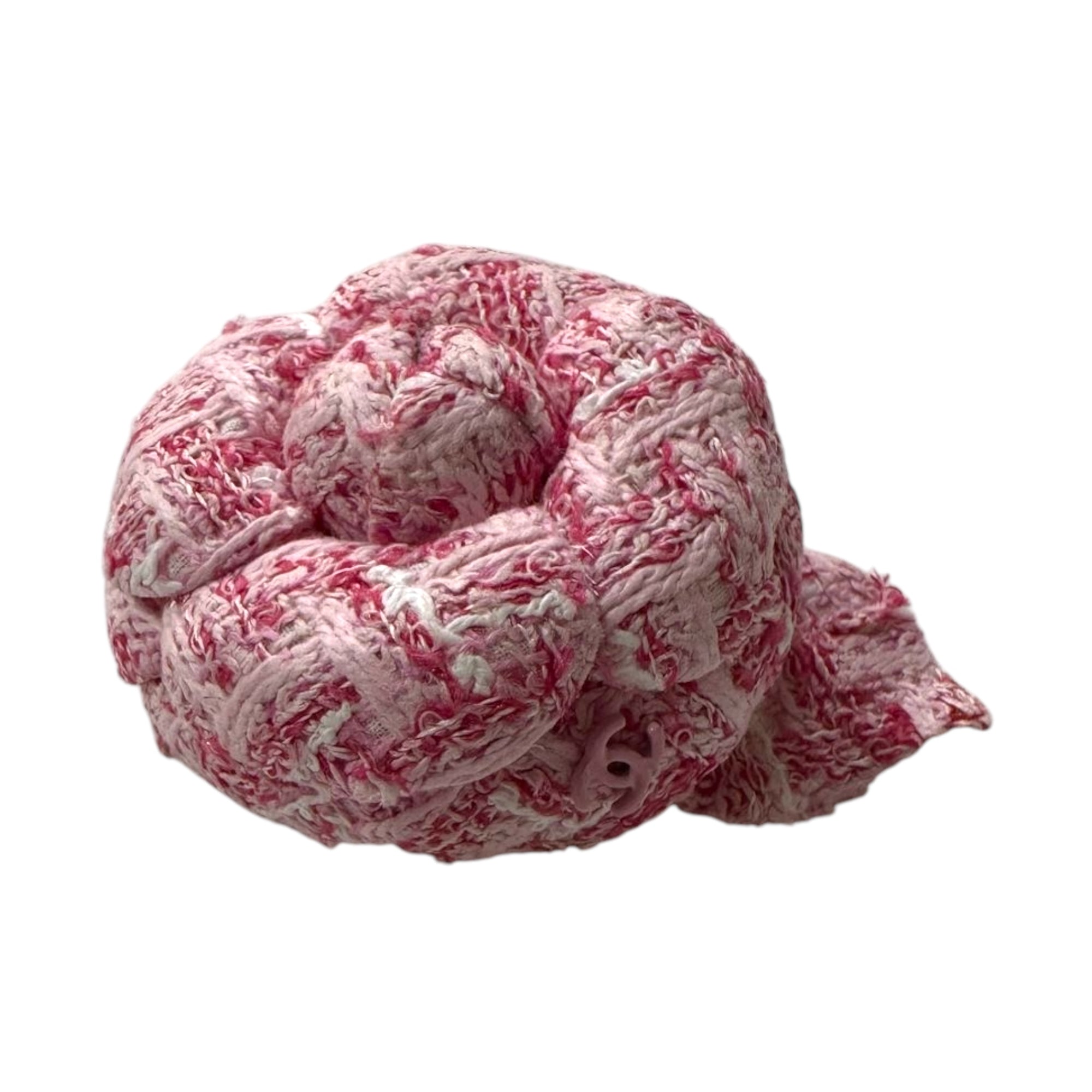 Chanel Camellia Flower Brooch in Pink Fabric
