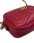 Gucci GG Marmont Leather Handbag in Red