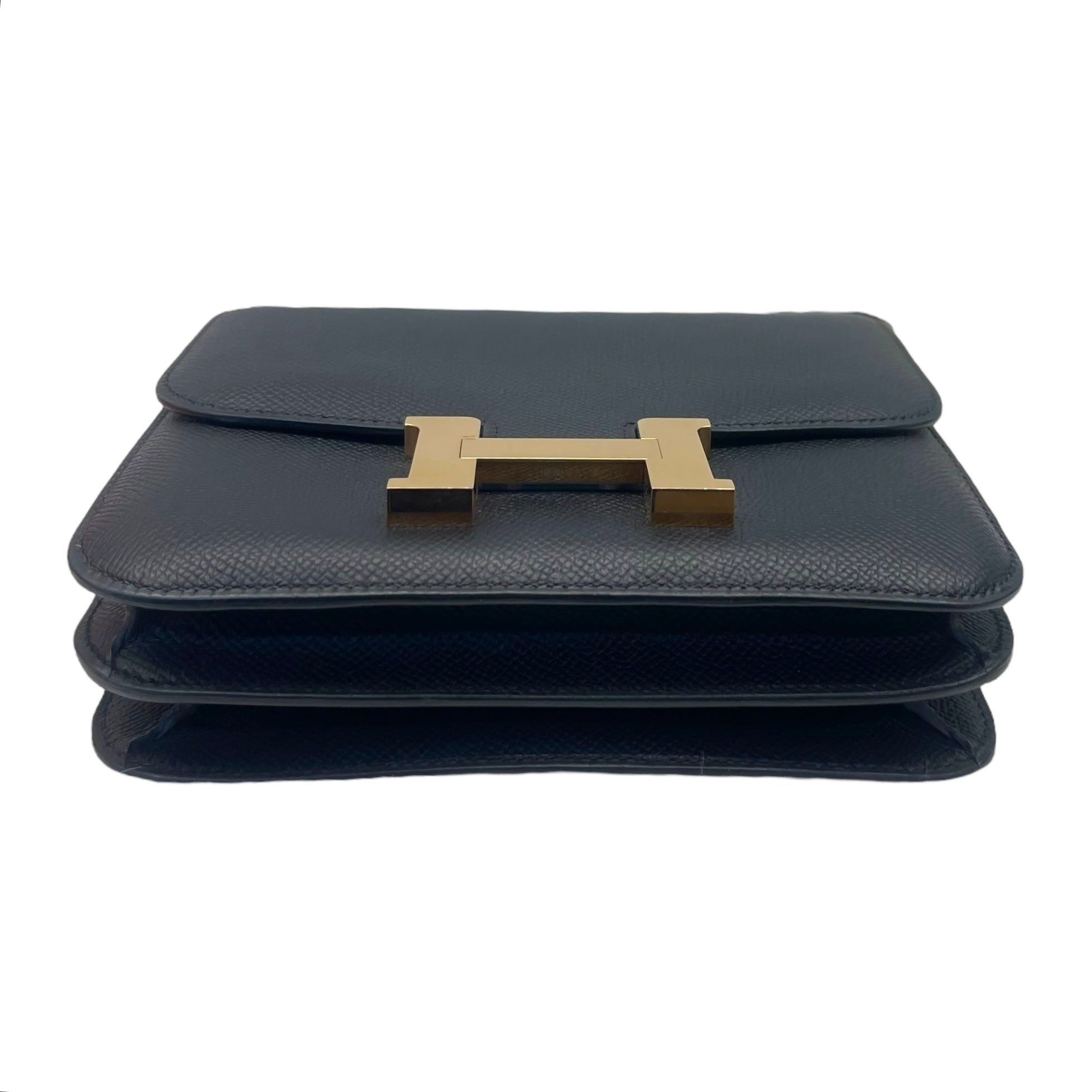 Hermes Miroir Black Epsom Constance III Mini Bag
