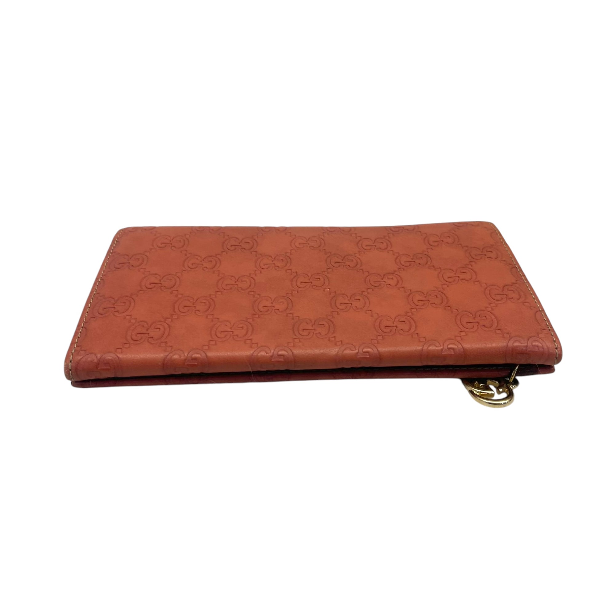 Gucci Continental Wallet in Orange Leather