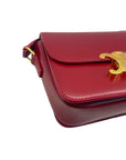 Celine Burgundy Leather Triomphe Bag