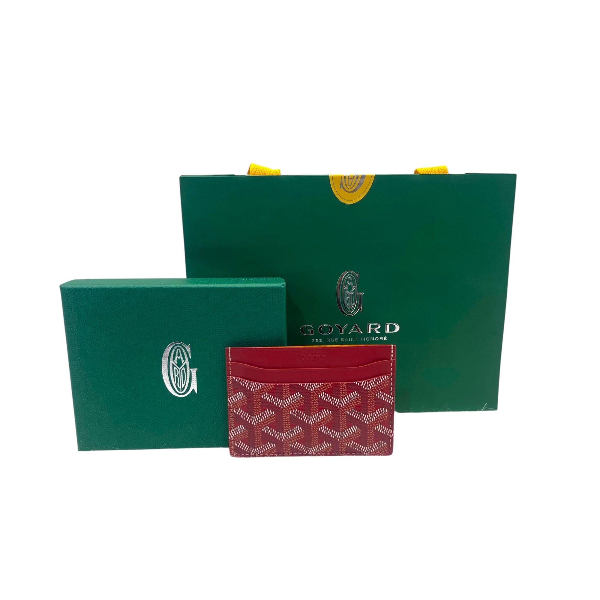 Goyard Red Goyardine Coated Canvas and Leather Saint Sulpice Card Holder