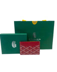 Goyard Red Goyardine Coated Canvas and Leather Saint Sulpice Card Holder