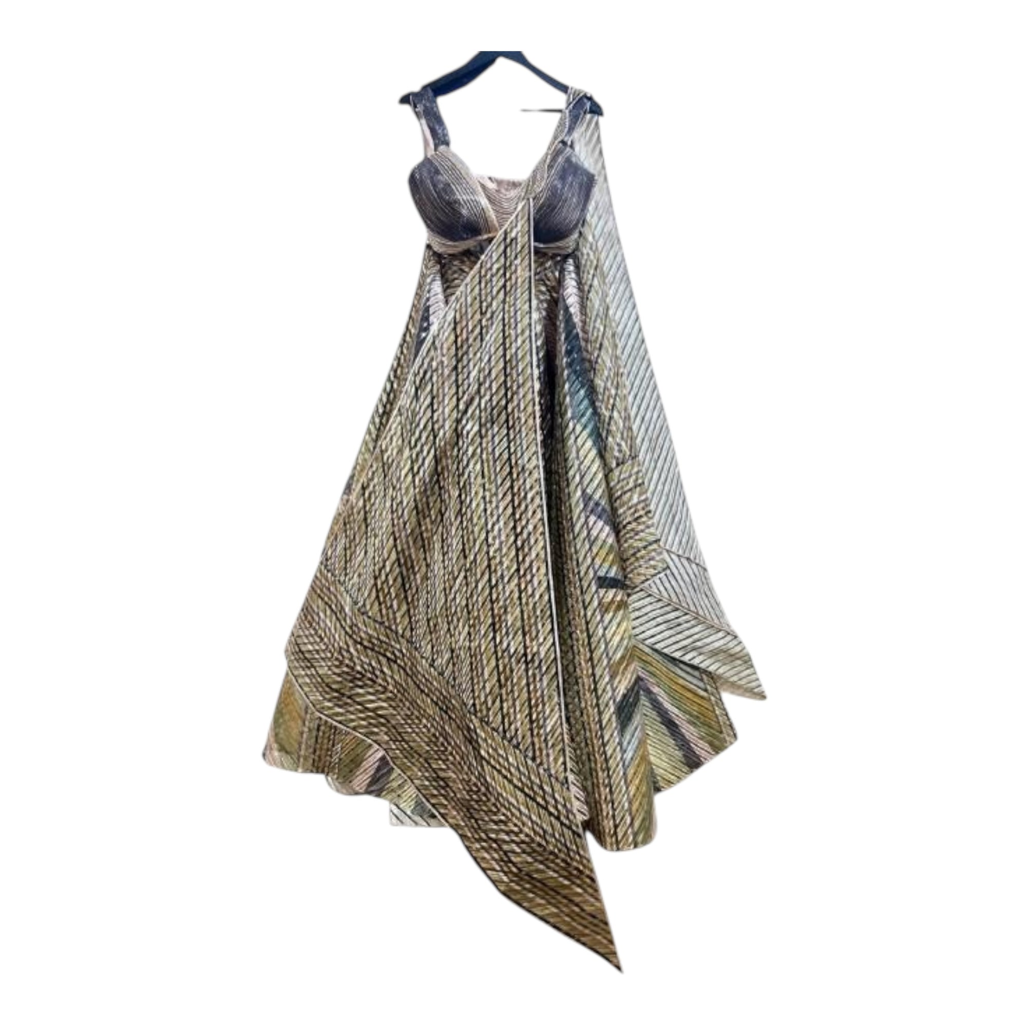 Amit Aggarwal Metallic Winged Lehenga Model- AAIC-775