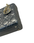 Christian Dior Lady Dior Small Metallic Grey Cannage Bag