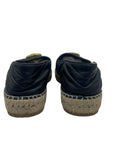 Gucci Black Leather GG Marmont Espadrilles EU 38.5