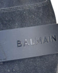 Balmain Black Suede and Rubber High Trainers High Top Sneakers EU 43