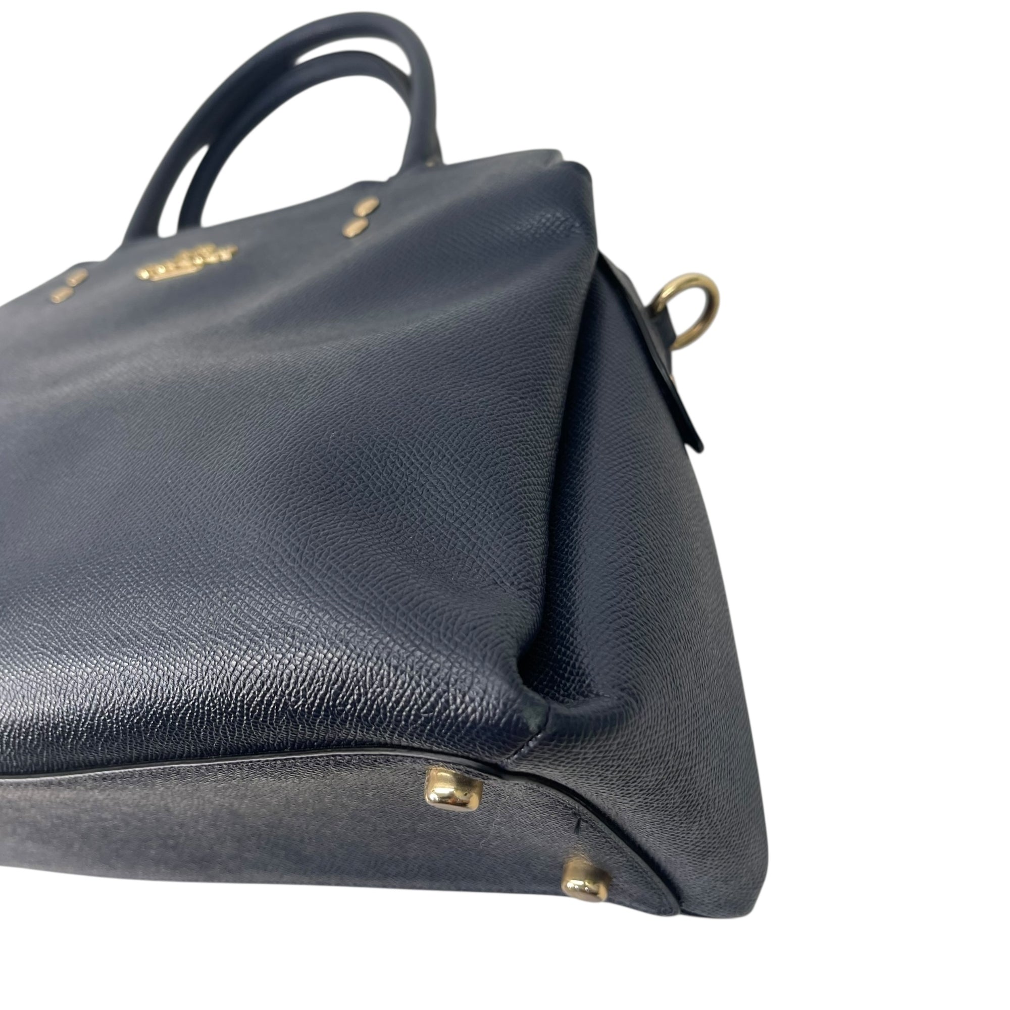 Coach Blue Leather Mini Lillie Carryall Satchel