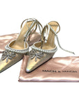 Mach & Mach Bow of Elizabeth Imitation Pearl Iridescent Pointed Toe Pump EU 39