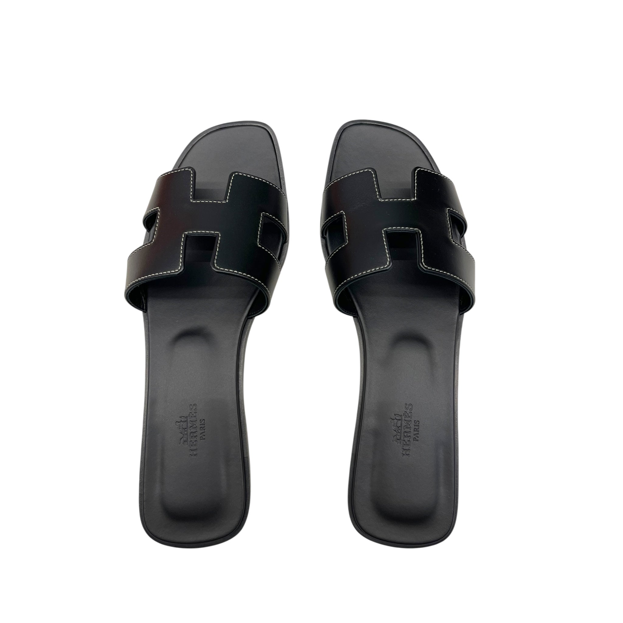 Hermes Orans Black Size 39.5 EU