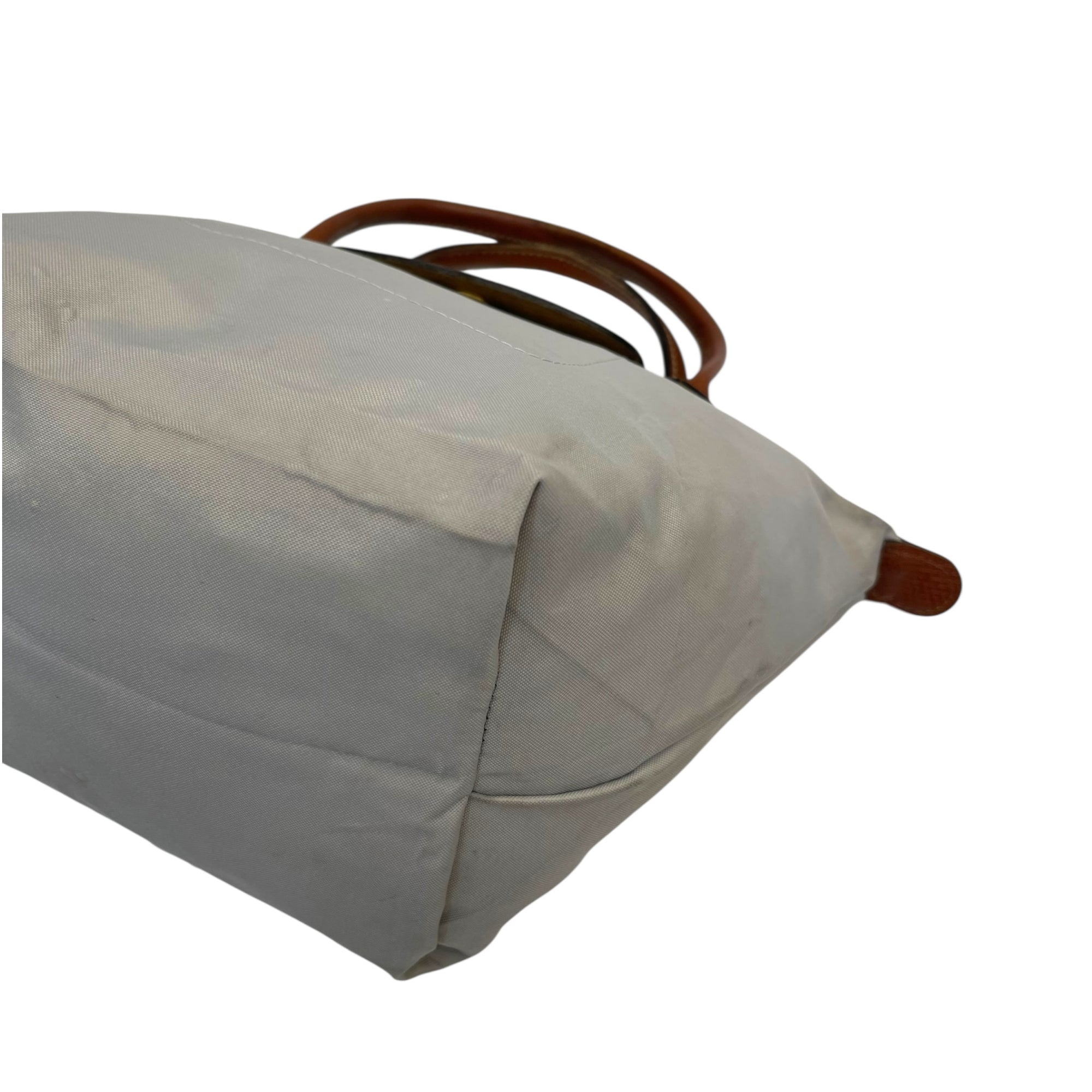 Longchamp White Nylon Small Le Pliage Tote Bag