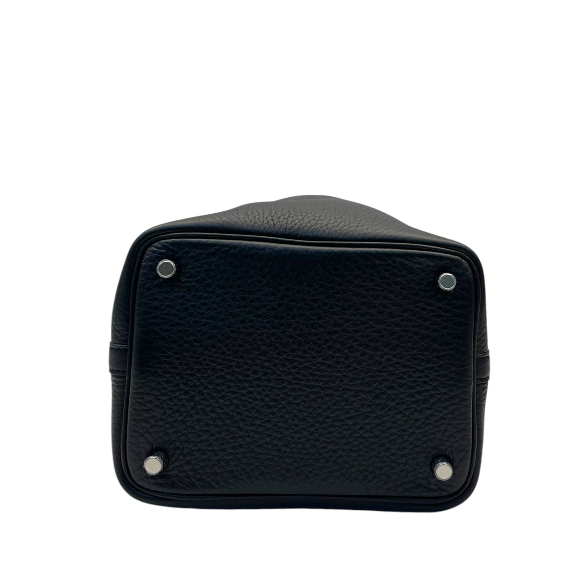 Hermes Picotin Lock 18 Black Clemence Palladium Hardware
