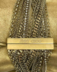 Jimmy Choo Chandra Beige Shimmering Clutch