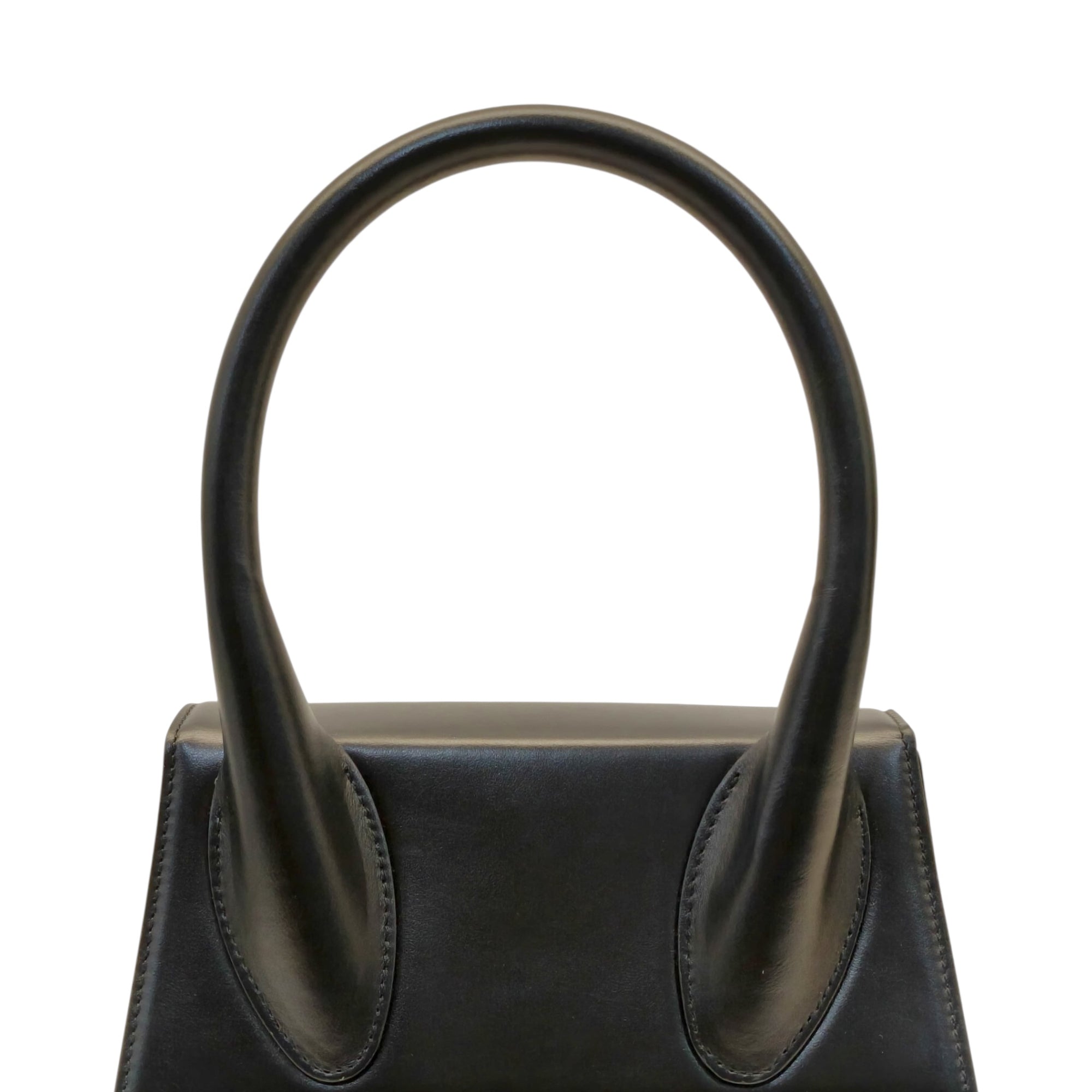 Jacquemus Black Leather Grand Le Chiquito Top Handle Bag