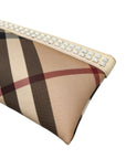Burberry Long Nova Check Checked Studded Trim Clutch