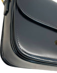 Celine Black Shiny Calf Leather Triomphe Shoulder Bag