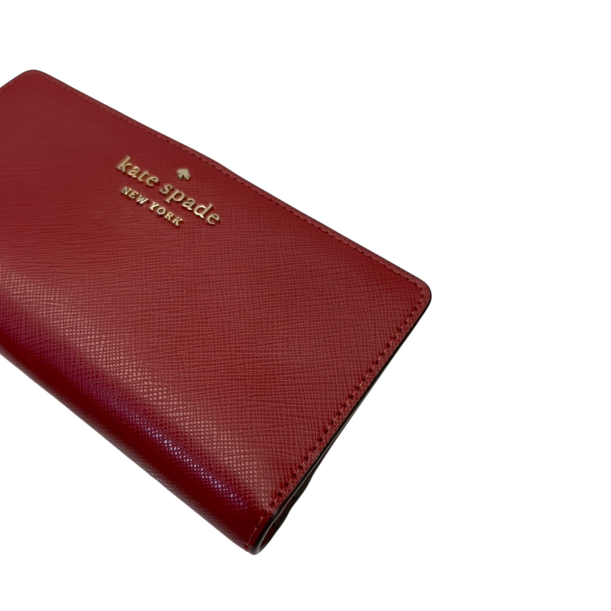 Kate Spade Saffiano Burgundy Leather Leila Continental Wallet