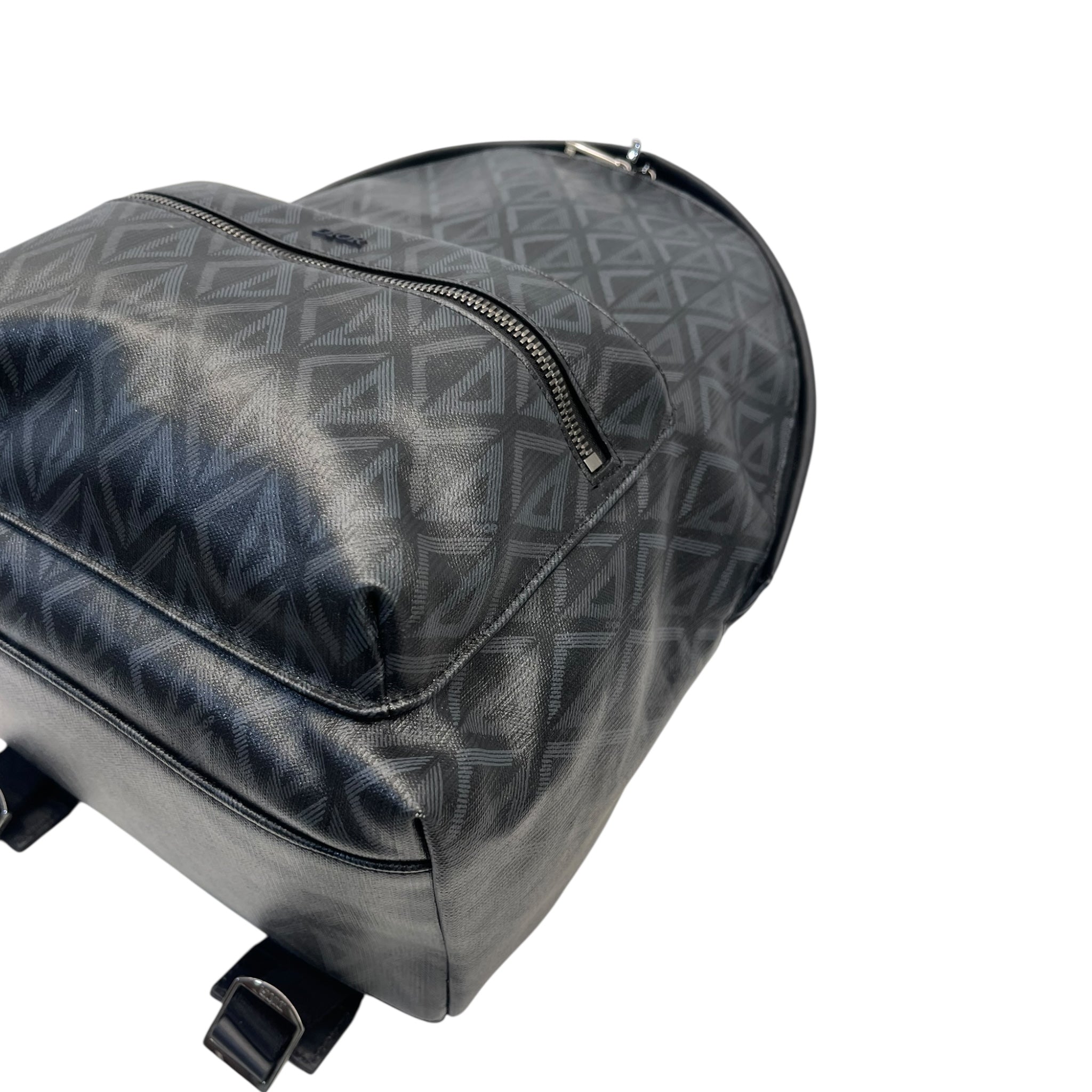 Christian Dior Rider Toile CD Diamond Black Backpack Bag