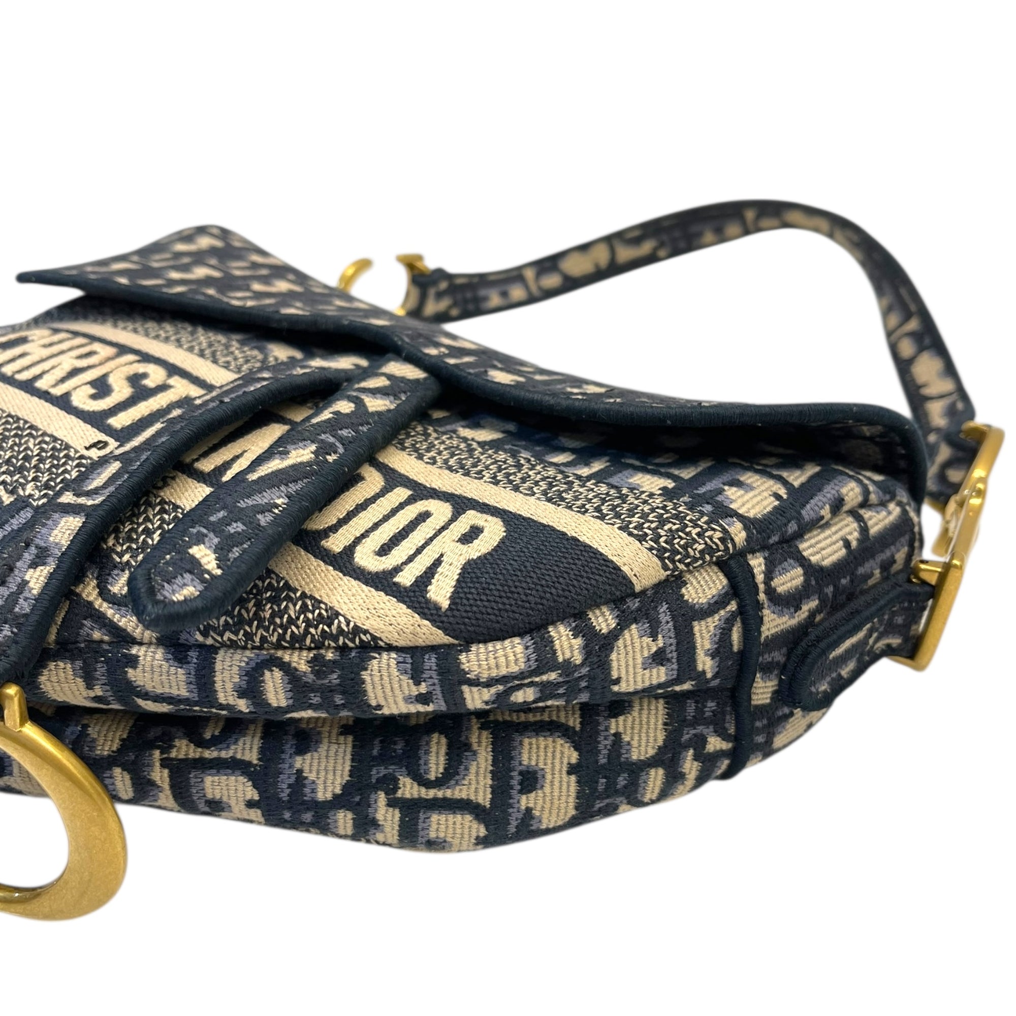 Christian Dior Saddle Bag Dior Oblique Embroidery