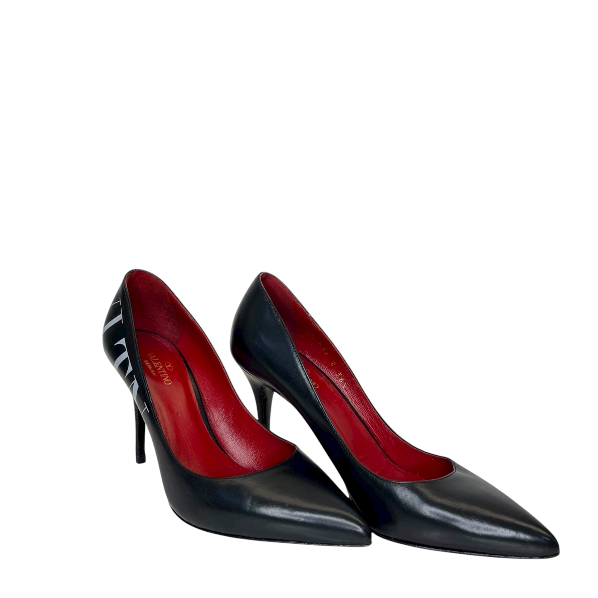 Valentino VLTN Black Leather Pumps Size EU 36.5