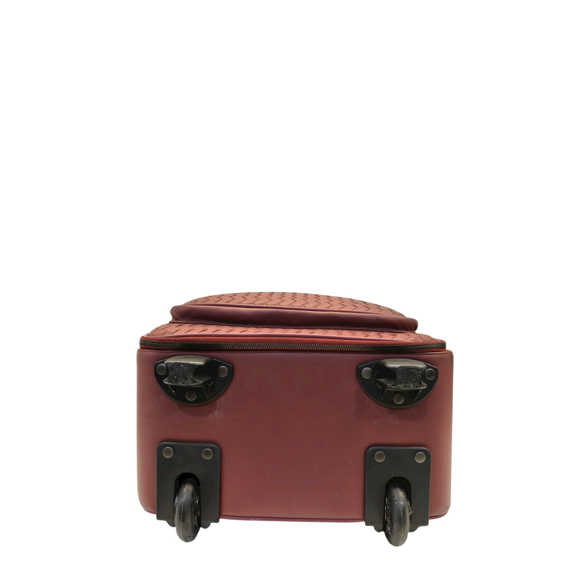 Bottega Veneta Trolley VN Leather Suitcase Red