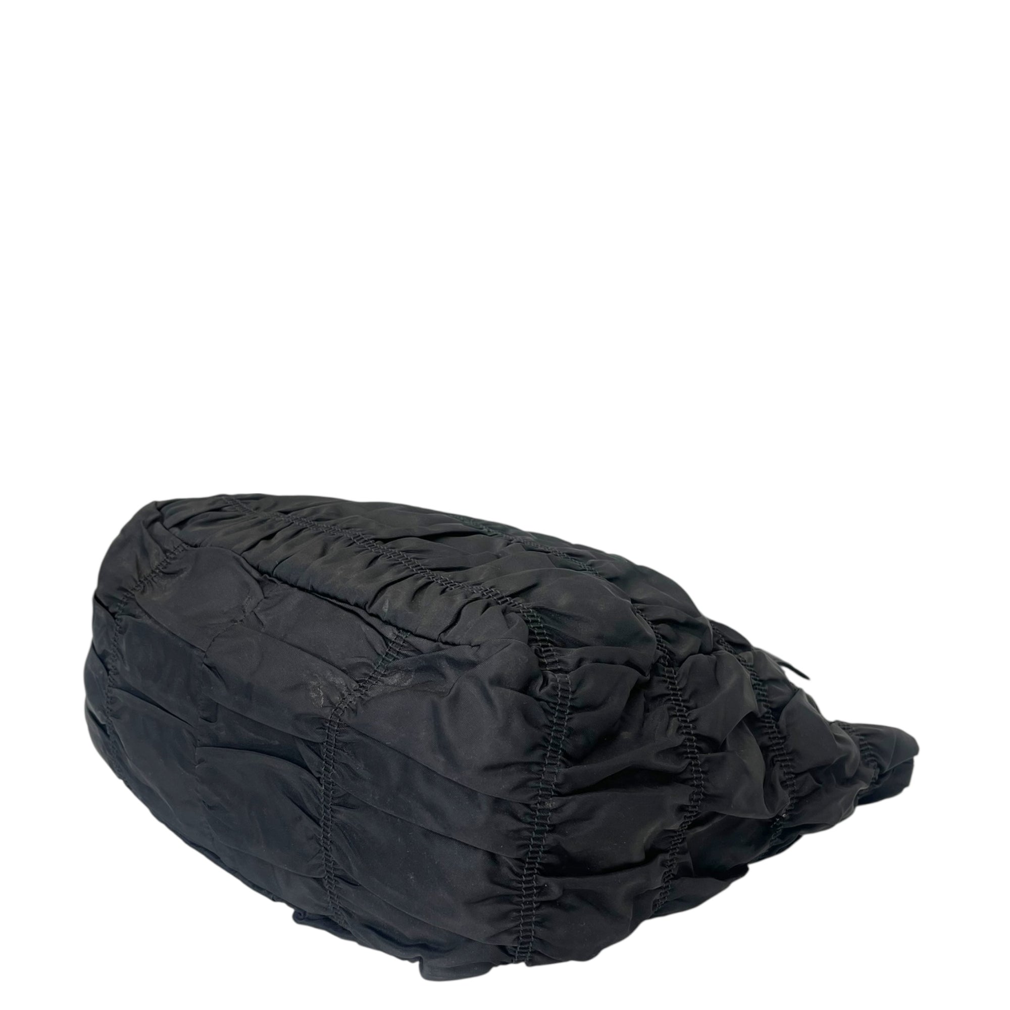 Prada Black Tessuto Gaufre Nylon Shoulder Bag