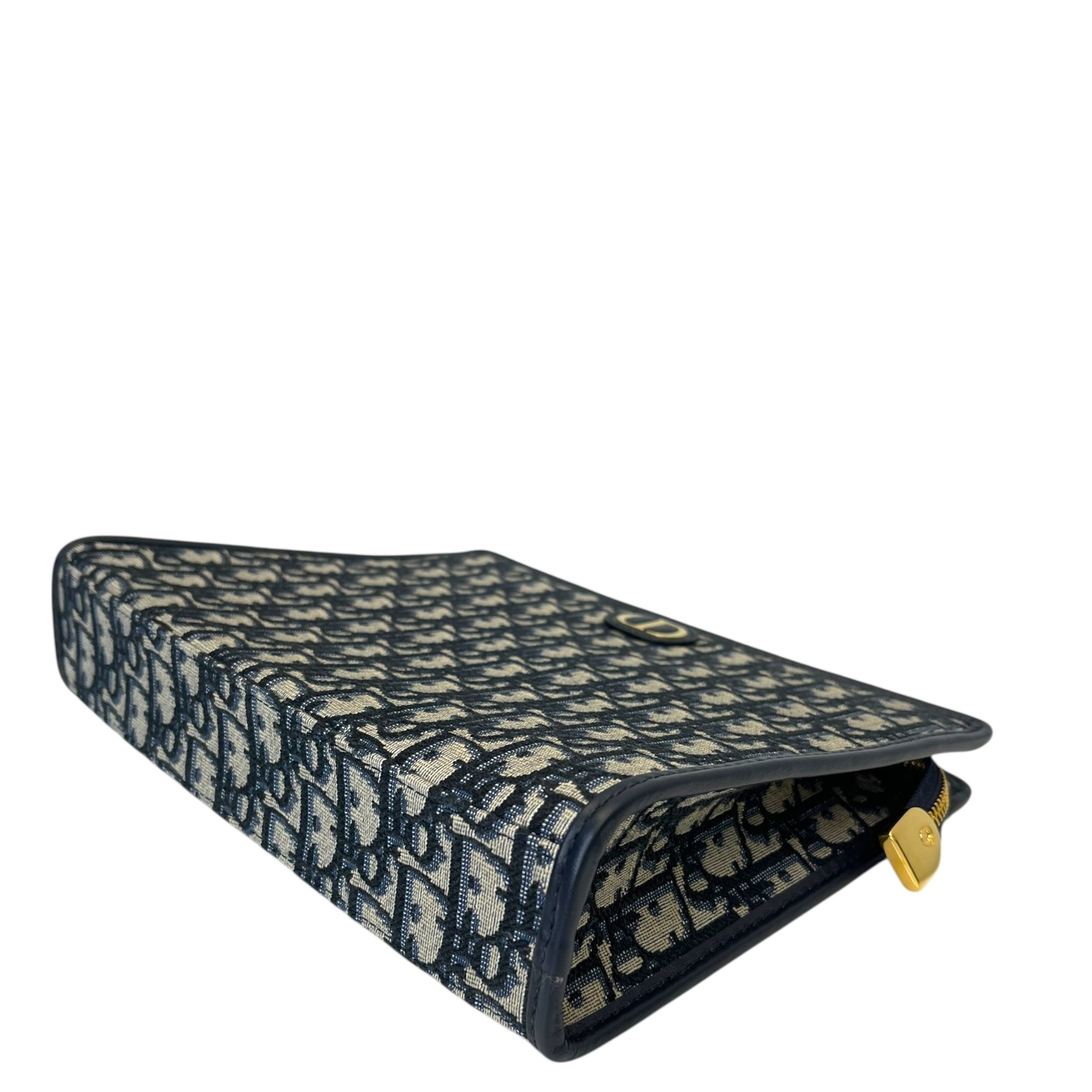 Dior 30 Montaigne Dea Pouch in blue Dior Oblique jacquard