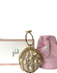Rosantica Chloe Crystal Pearl Wristlet