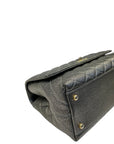 Chanel Grey Caviar Leather Coco Top Handle Bag