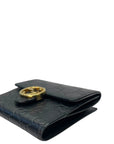 Gucci Black Guccissima Leather Interlocking G French Wallet