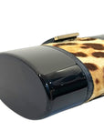 Jimmy Choo Ganache Natural Leopard Print Pony Clutch Bag
