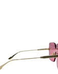 Dior Pink Frameless Square Metal Sunglasses