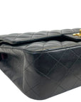Chanel Medium Classic Double Flap Bag Black Lambskin