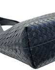 Bottega Veneta Small Intrecciato Zipped Tote Black Leather