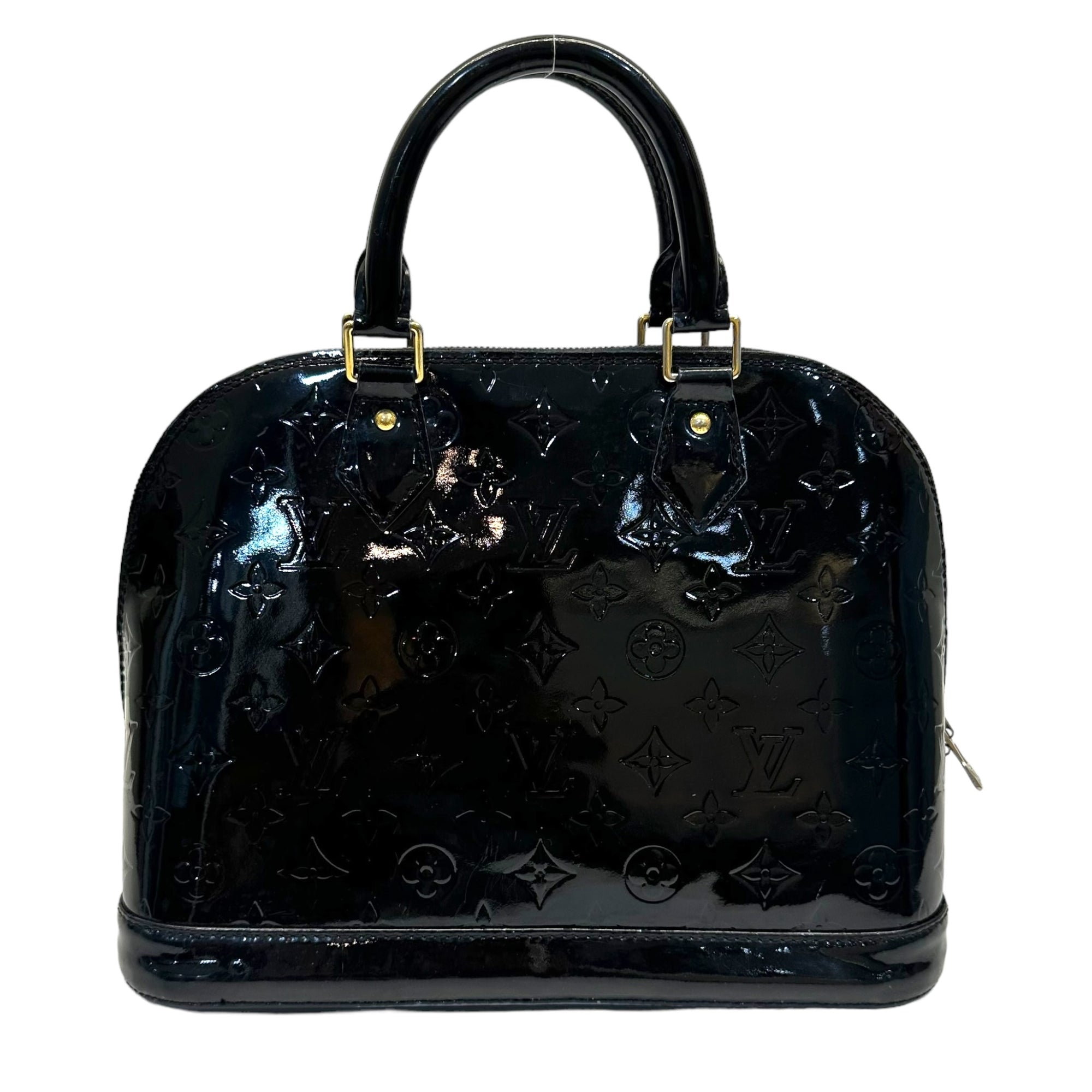 Louis Vuitton Black Monogram Vernis Leather Alma PM Handbag