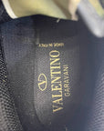 Valentino Multicolor Camo Print Leather and Suede Rockrunner Sneakers Size EU 35