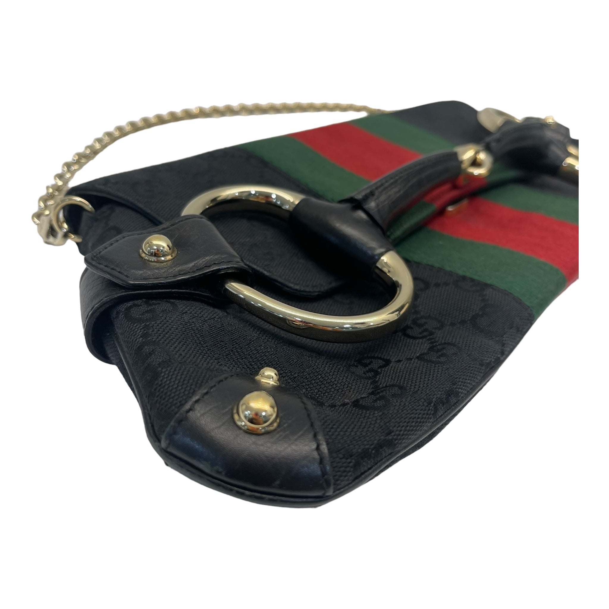 Gucci GG Supreme Canvas Horsebit Chain Handle Bag