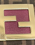 Fendi Tobacco/Purple Zucca Canvas and Suede Medium Chef De Jour Bag